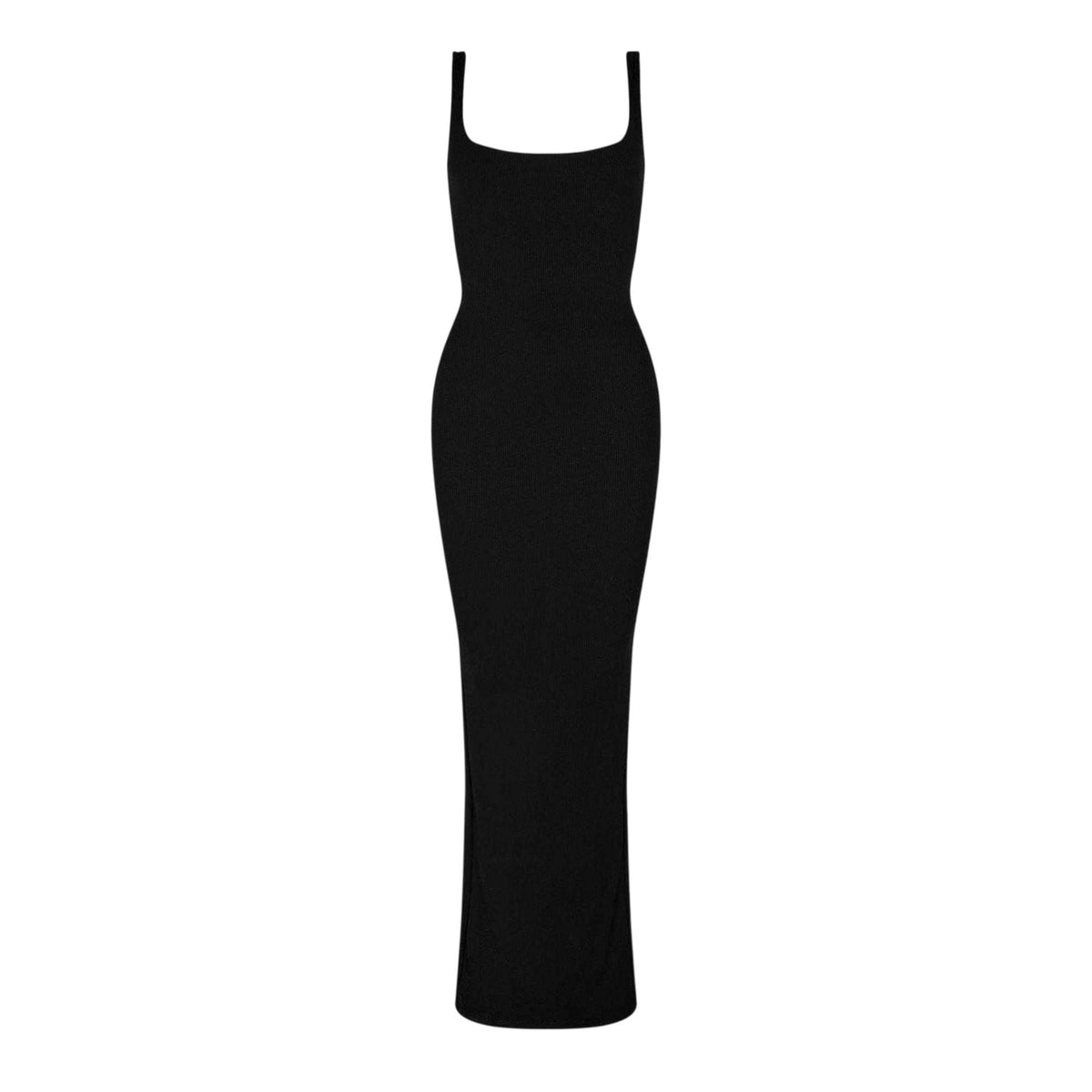Black - Front - Naked Wardrobe Womens-Ladies Ribbed Bodycon Tank Dress