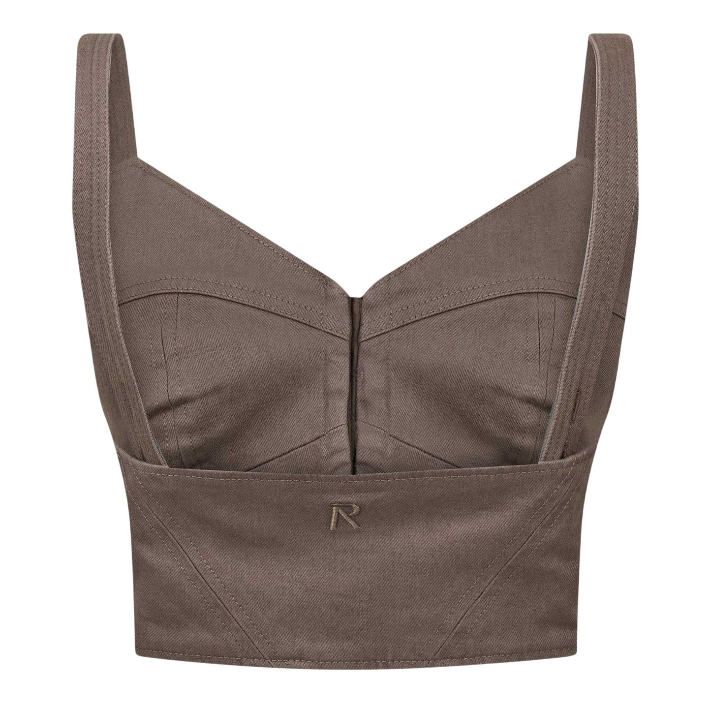 Grey - Back - Represent Womens-Ladies Ranger Embroidered Logo Crop Top