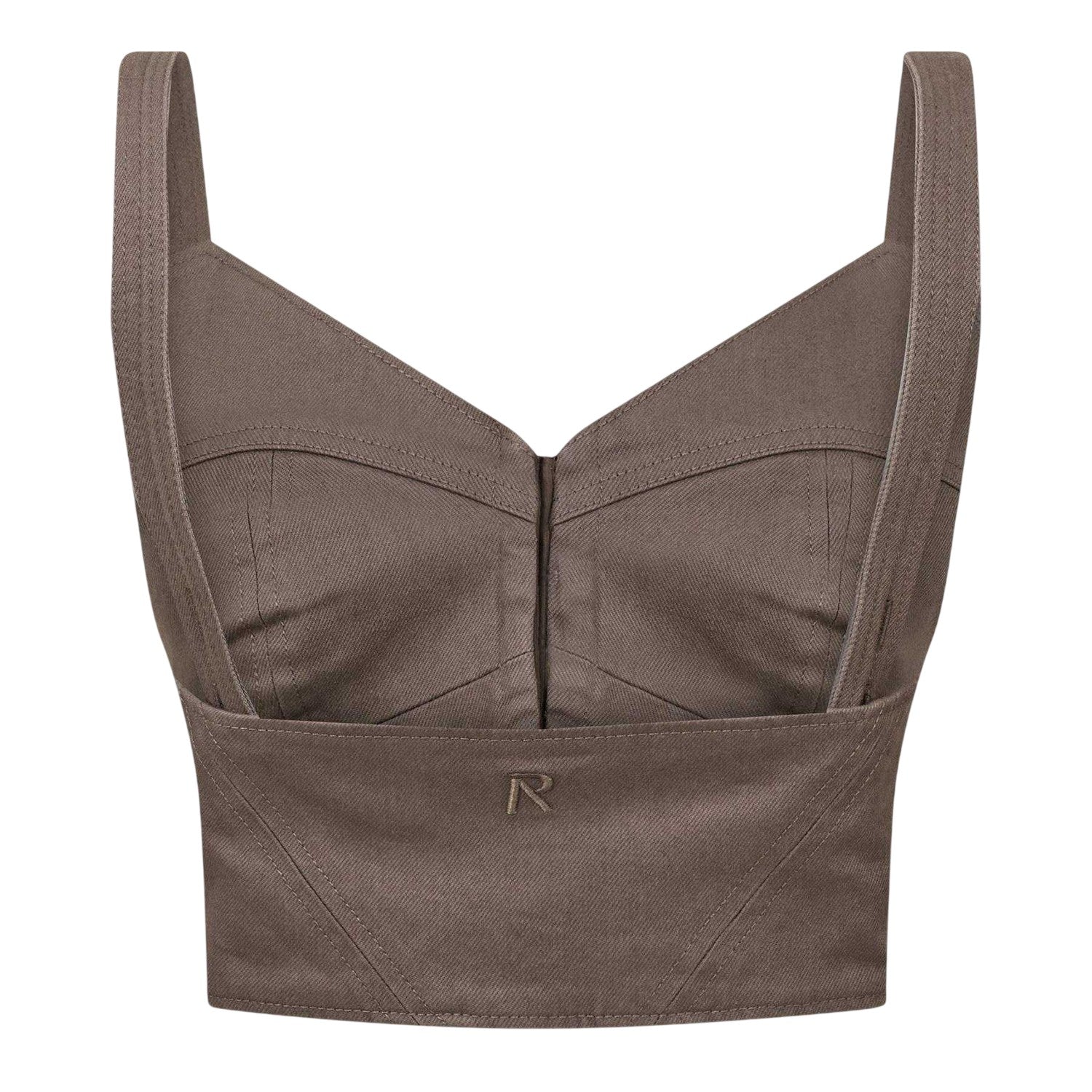 Grey - Back - Represent Womens-Ladies Ranger Embroidered Logo Crop Top