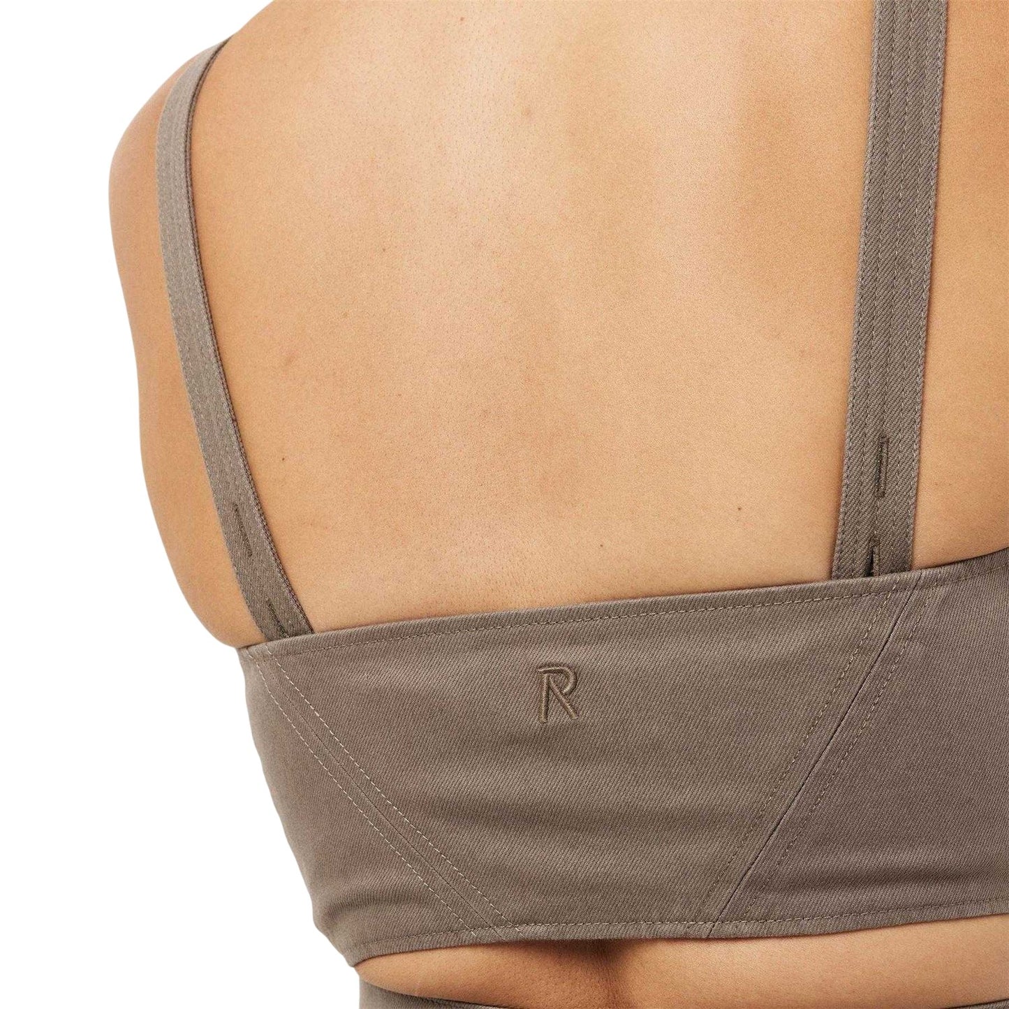 Grey - Side - Represent Womens-Ladies Ranger Embroidered Logo Crop Top