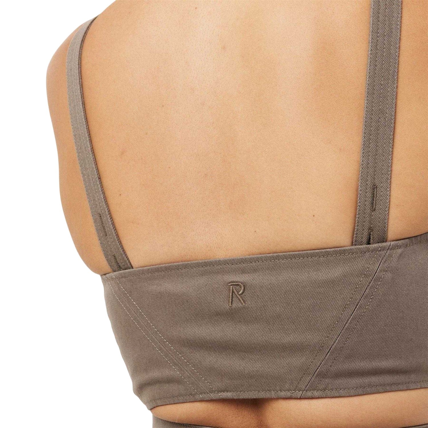Grey - Side - Represent Womens-Ladies Ranger Embroidered Logo Crop Top