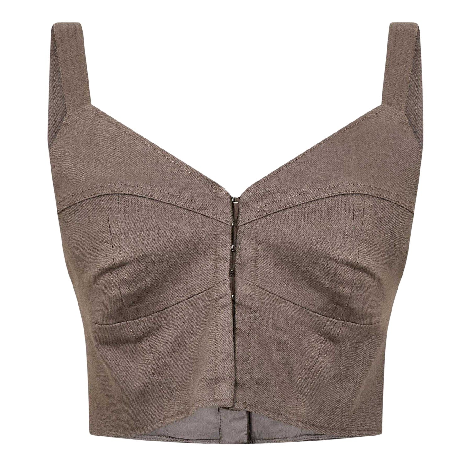 Grey - Front - Represent Womens-Ladies Ranger Embroidered Logo Crop Top