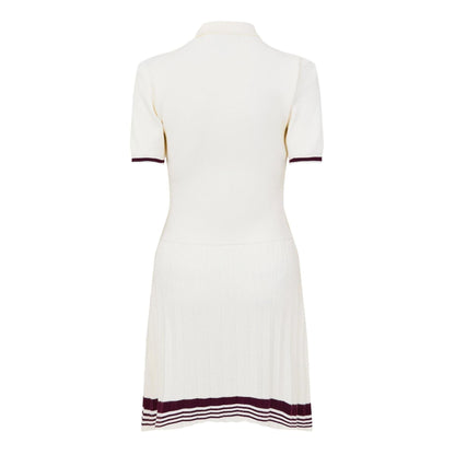 White - Back - Slazenger Womens-Ladies Off-Court Embroidered Logo Mini Dress