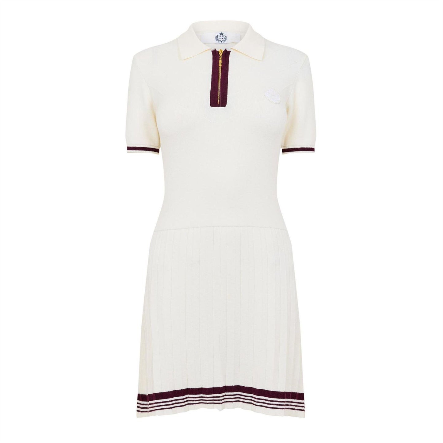 White - Front - Slazenger Womens-Ladies Off-Court Embroidered Logo Mini Dress