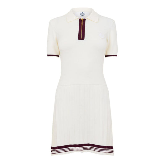 White - Front - Slazenger Womens-Ladies Off-Court Embroidered Logo Mini Dress