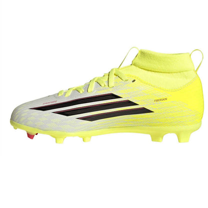 Solar Yellow - Side - Adidas Childrens-Kids League Multi Ground Football Boots