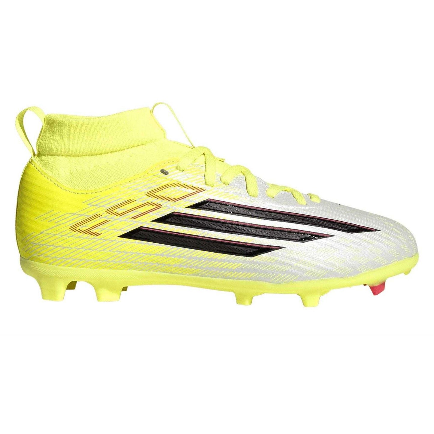 Solar Yellow - Front - Adidas Childrens-Kids League Multi Ground Football Boots