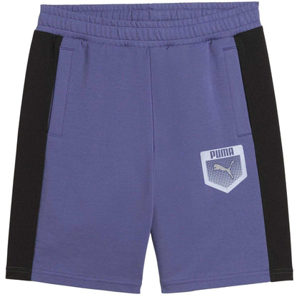 Blue - Front - Puma Childrens-Kids Active Graphic Sweat Shorts