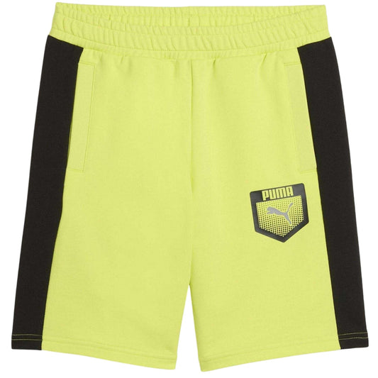 Lemon - Front - Puma Childrens-Kids Active Graphic Sweat Shorts