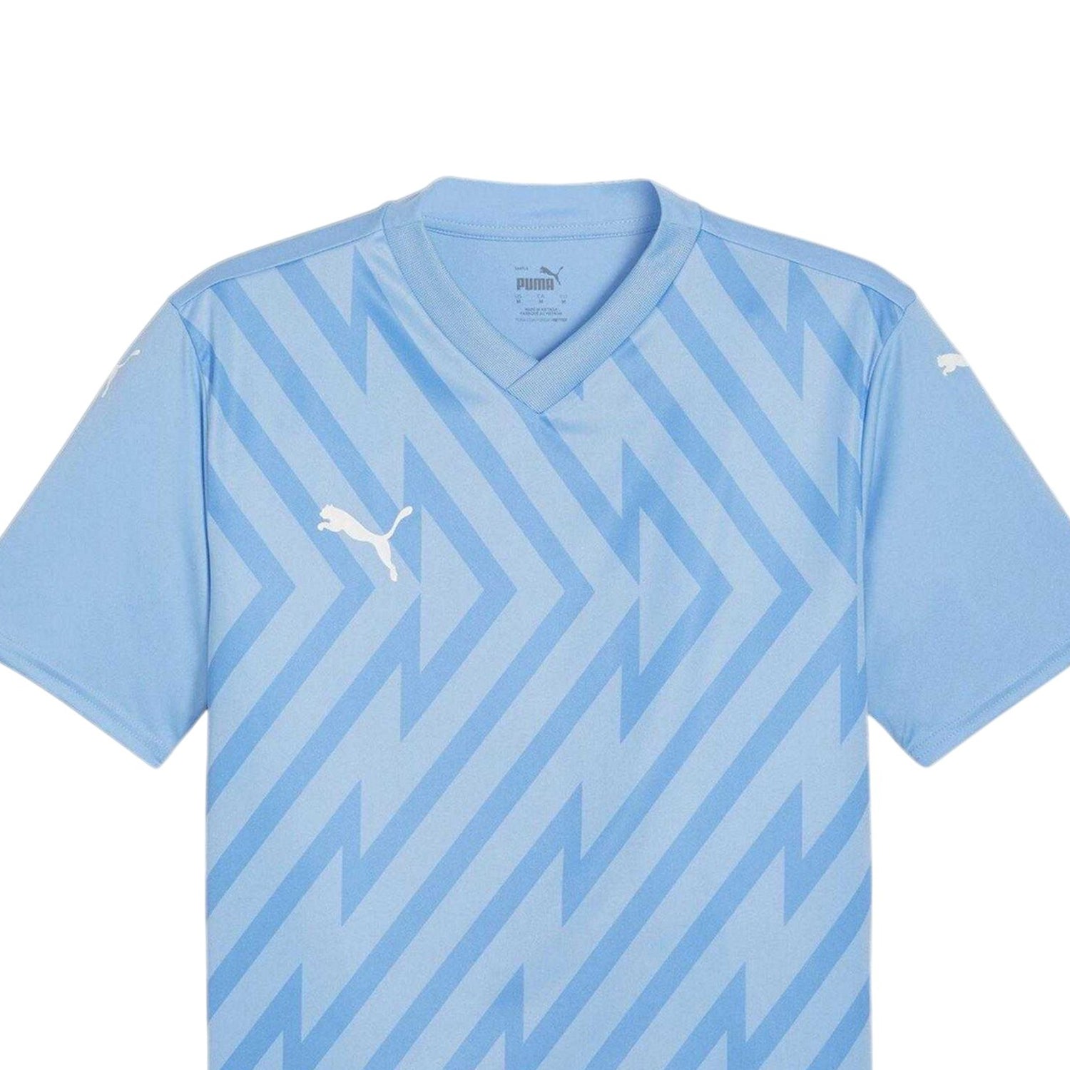 Light Blue-White - Side - Puma Mens Teamglory Jersey T-Shirt