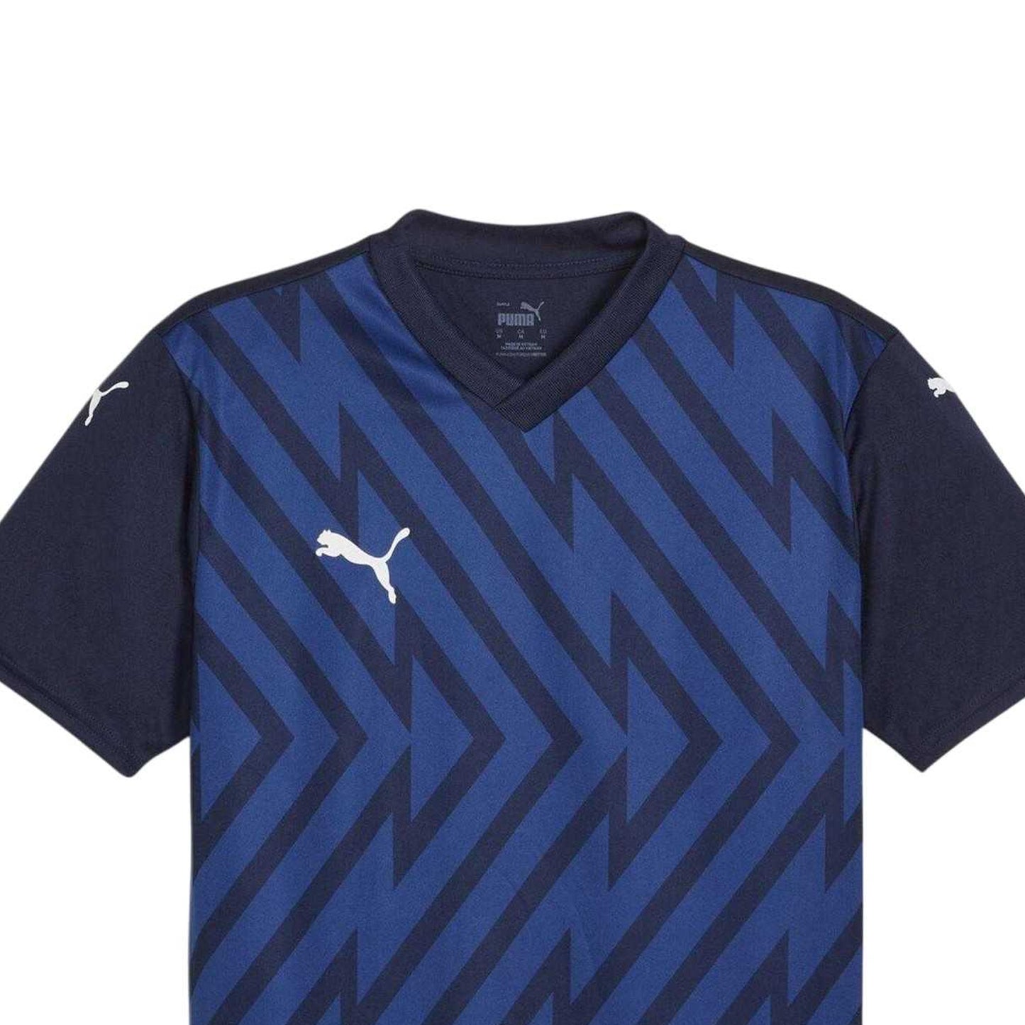 Navy-White - Side - Puma Mens Teamglory Jersey T-Shirt