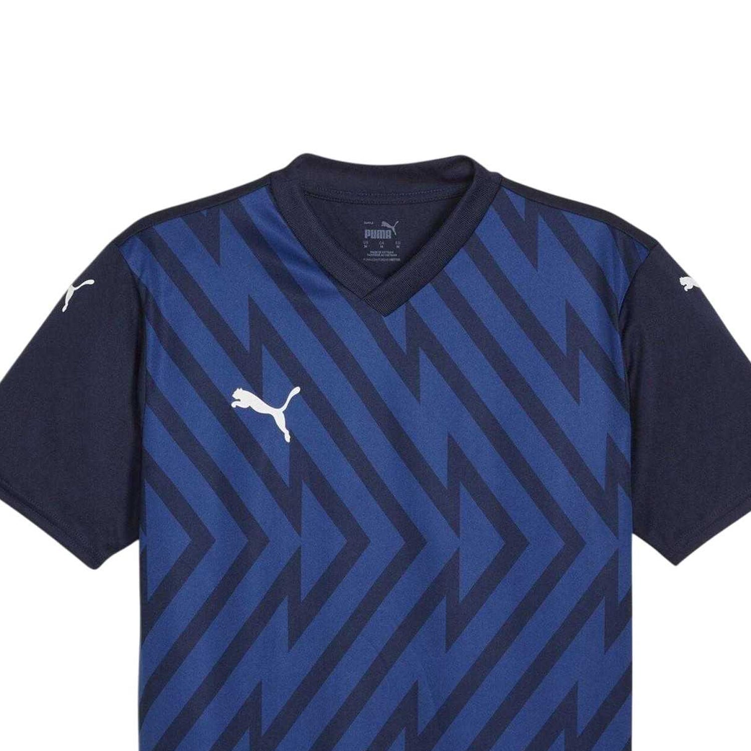 Navy-White - Side - Puma Mens Teamglory Jersey T-Shirt