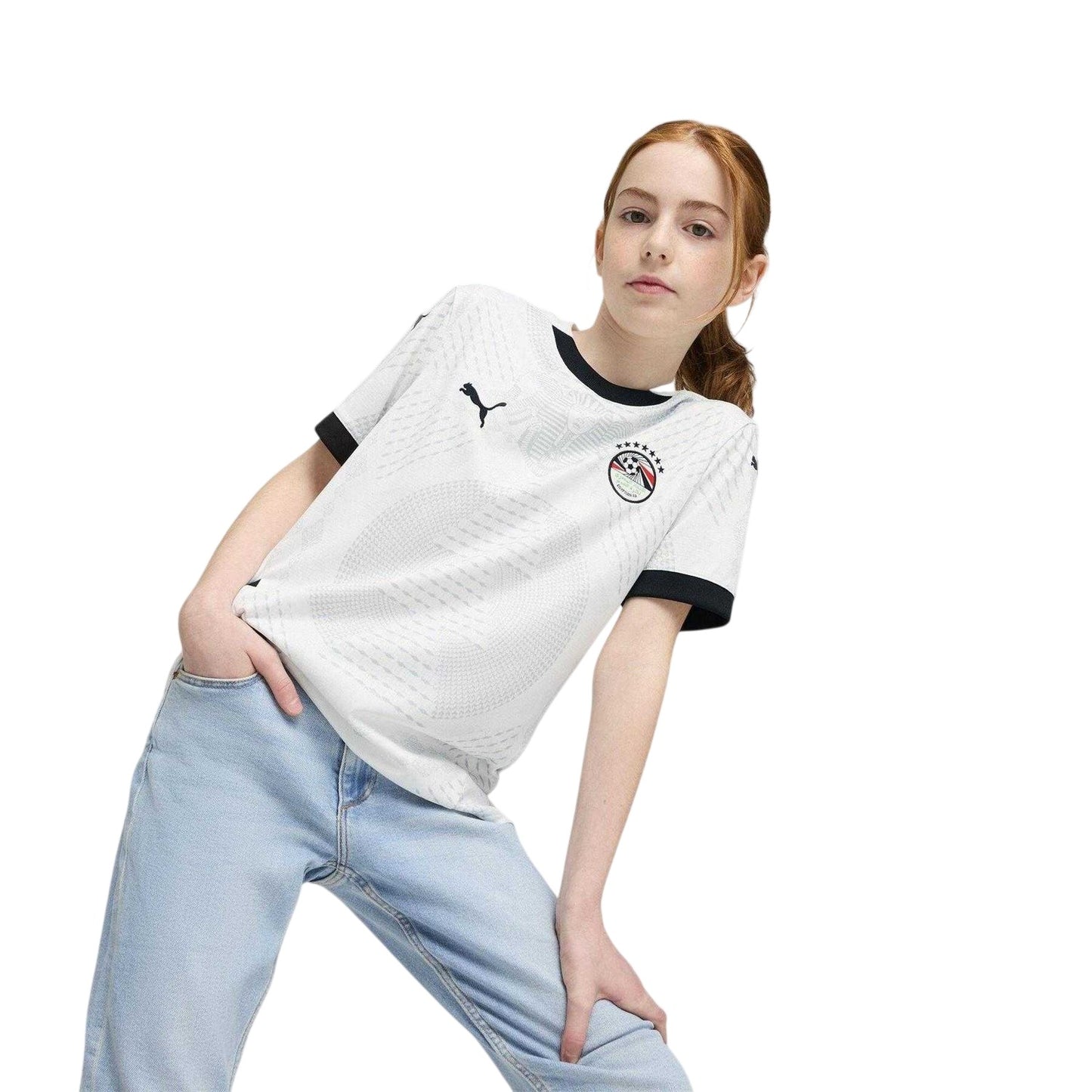 White - Lifestyle - Puma Childrens-Kids 2025 Egyptian Away Shirt