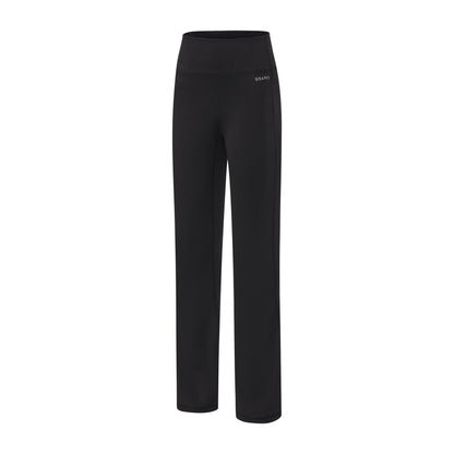 Black - Side - USA Pro Girls Logo Flared Leggings