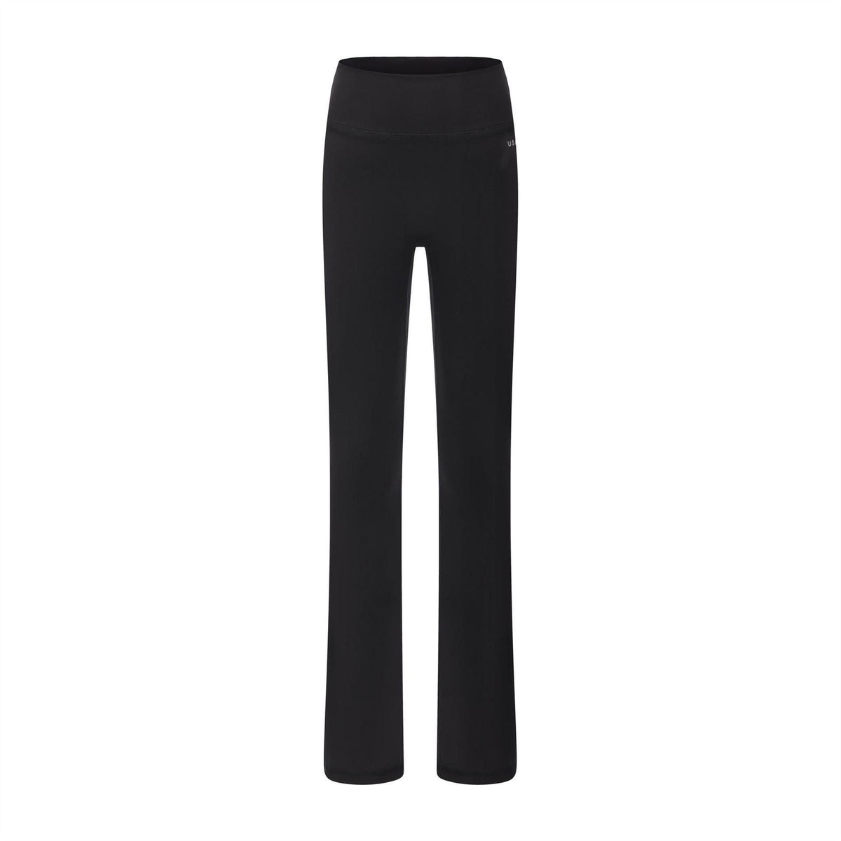 Black - Front - USA Pro Girls Logo Flared Leggings