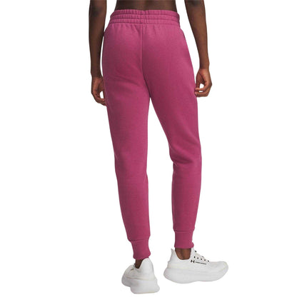 Red - Back - Under Armour Womens-Ladies Rival Fleece Joggers