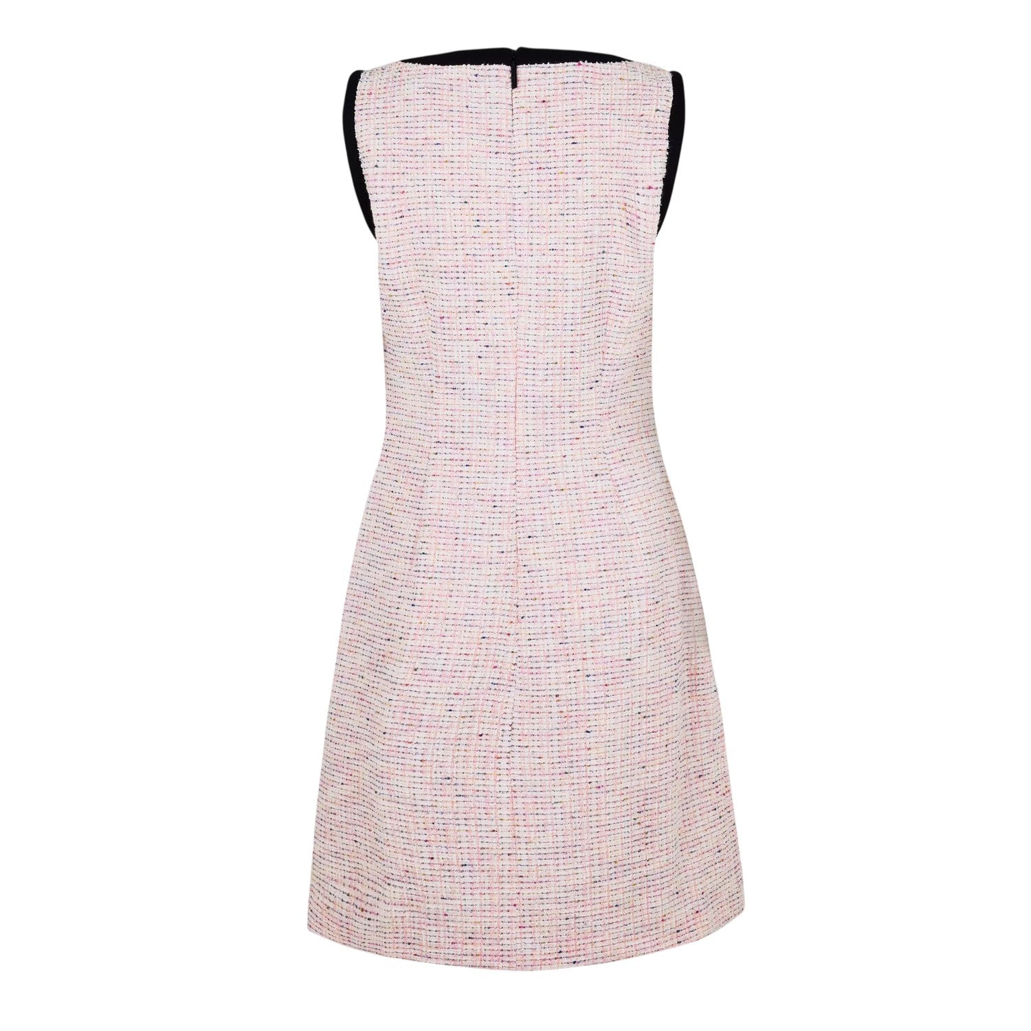 Pink-Black - Back - Karl Lagerfeld Womens-Ladies Tweed Shift Dress