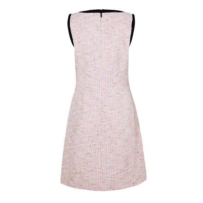 Pink-Black - Back - Karl Lagerfeld Womens-Ladies Tweed Shift Dress