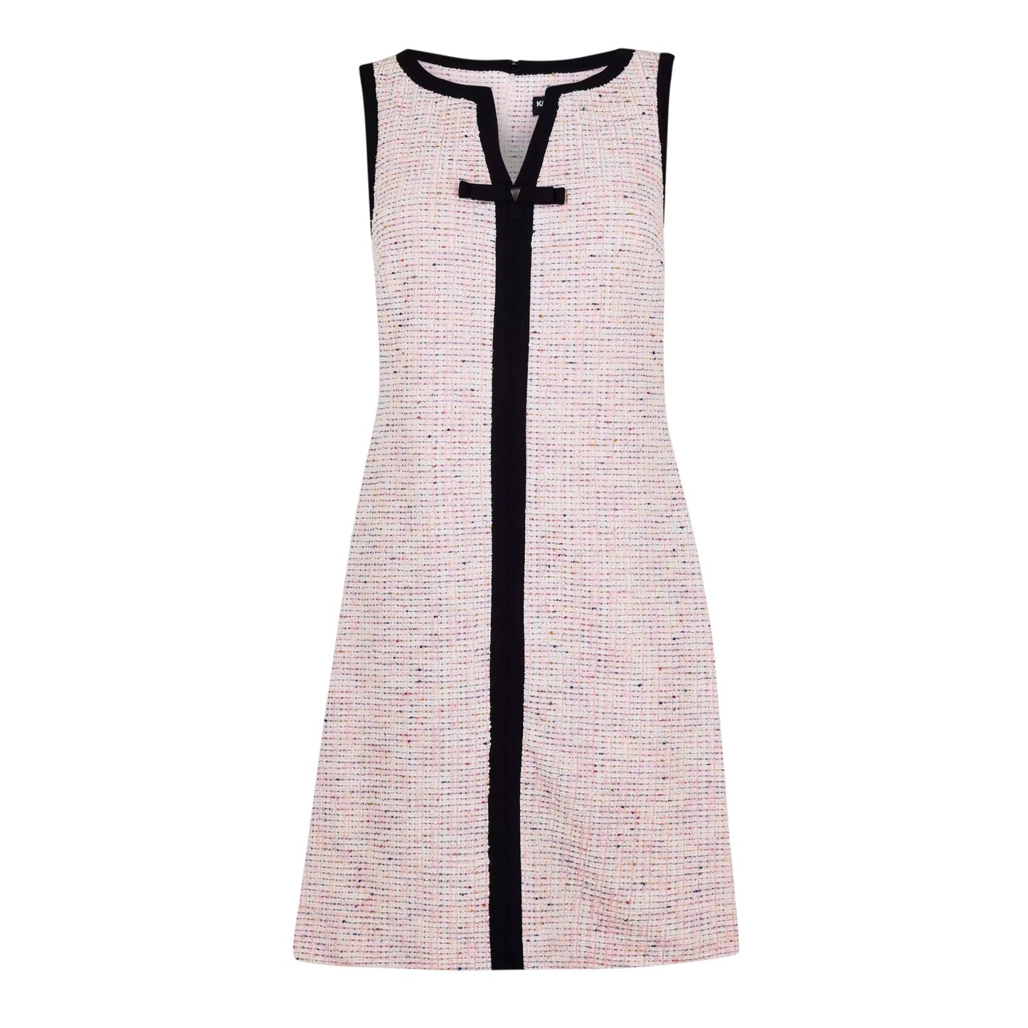 Pink-Black - Front - Karl Lagerfeld Womens-Ladies Tweed Shift Dress