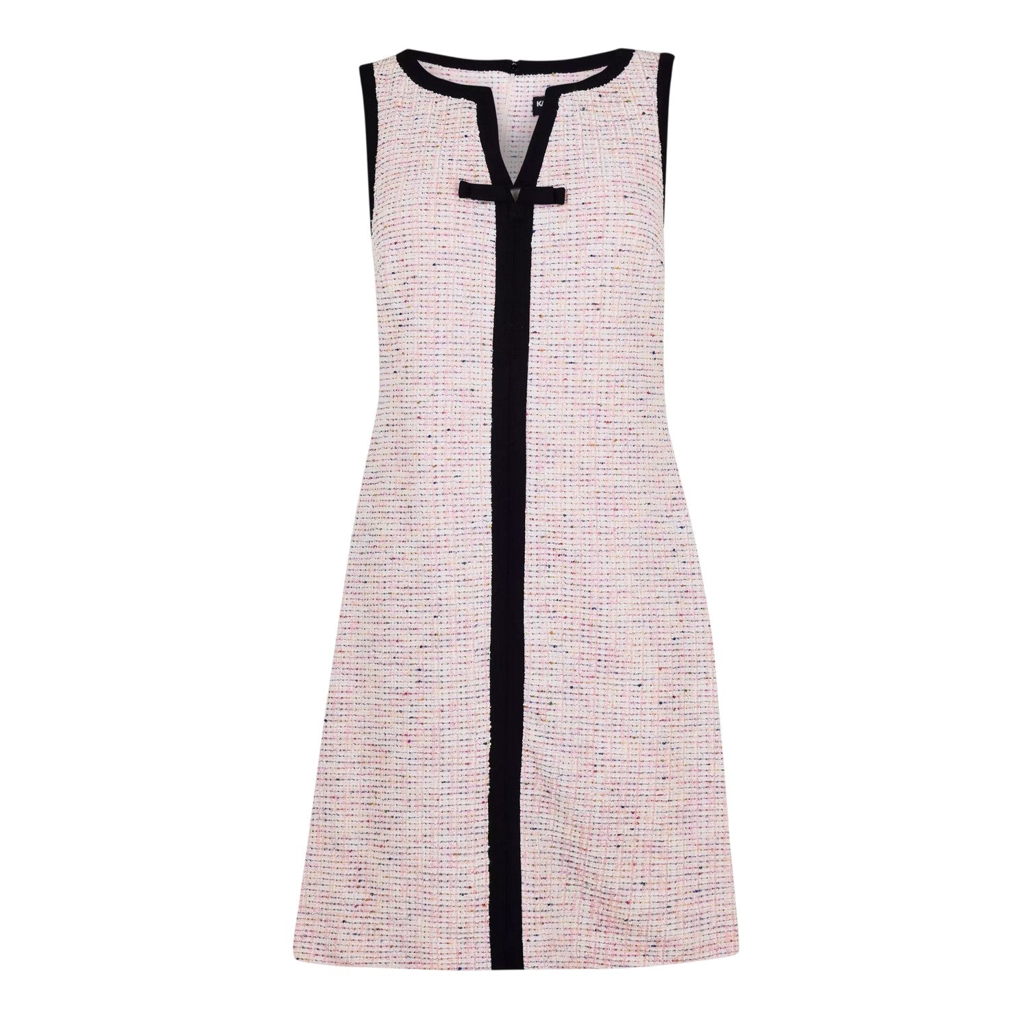 Pink-Black - Front - Karl Lagerfeld Womens-Ladies Tweed Shift Dress