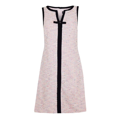 Pink-Black - Front - Karl Lagerfeld Womens-Ladies Tweed Shift Dress