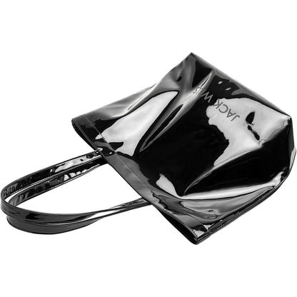 Black - Lifestyle - Jack Wills Patent Polyurethane Tote Bag