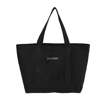 Black - Front - USA Pro Canvas Tote Bag