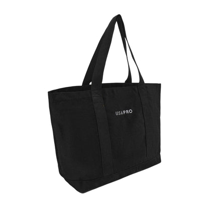 Black - Back - USA Pro Canvas Tote Bag