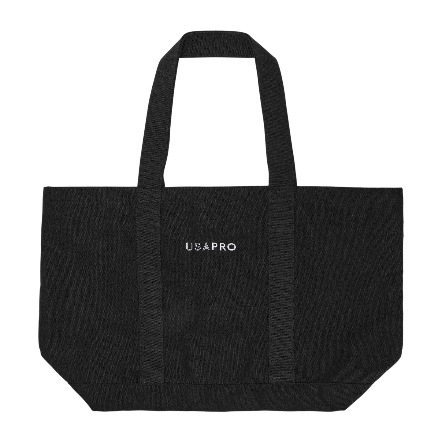 Black - Side - USA Pro Canvas Tote Bag