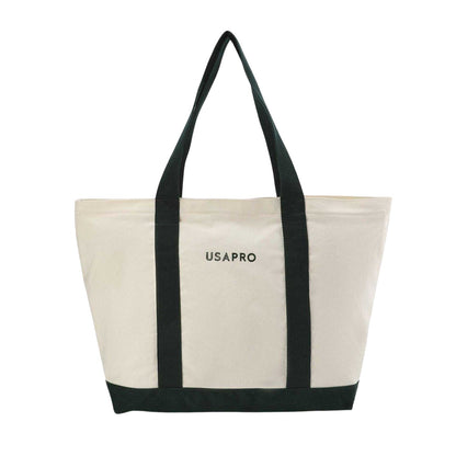 Cream - Front - USA Pro Canvas Tote Bag