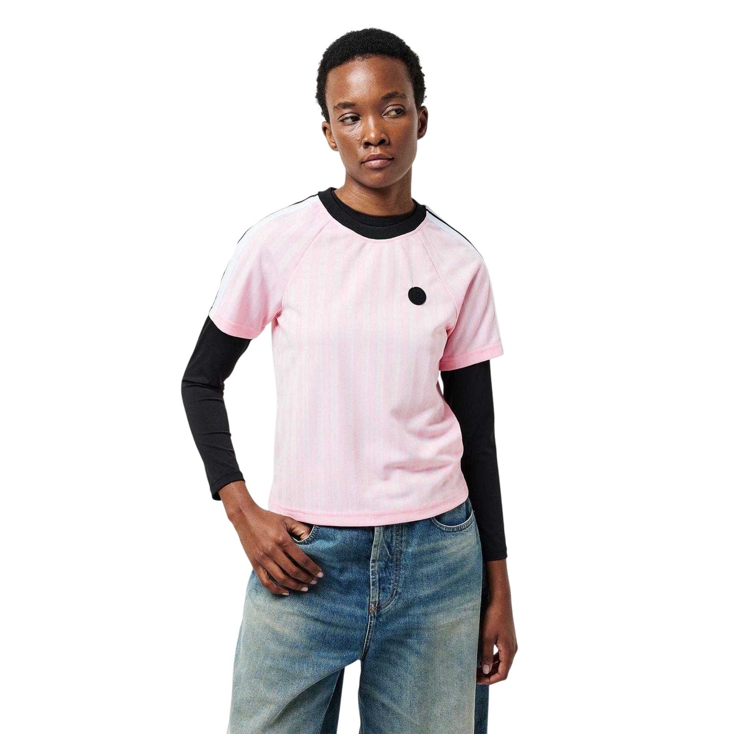 Chalk Pink - Side - PE Nation Womens-Ladies Augment Regular T-Shirt