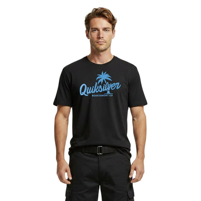 Black - Side - Quiksilver Mens Graphic Print T-Shirt