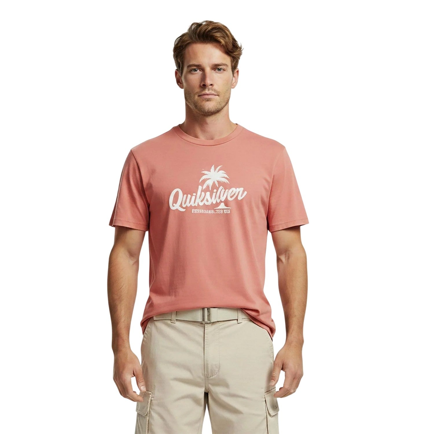 Sand - Side - Quiksilver Mens Graphic Print T-Shirt