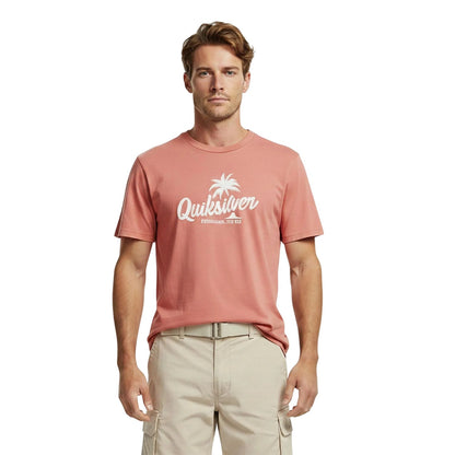 Sand - Side - Quiksilver Mens Graphic Print T-Shirt