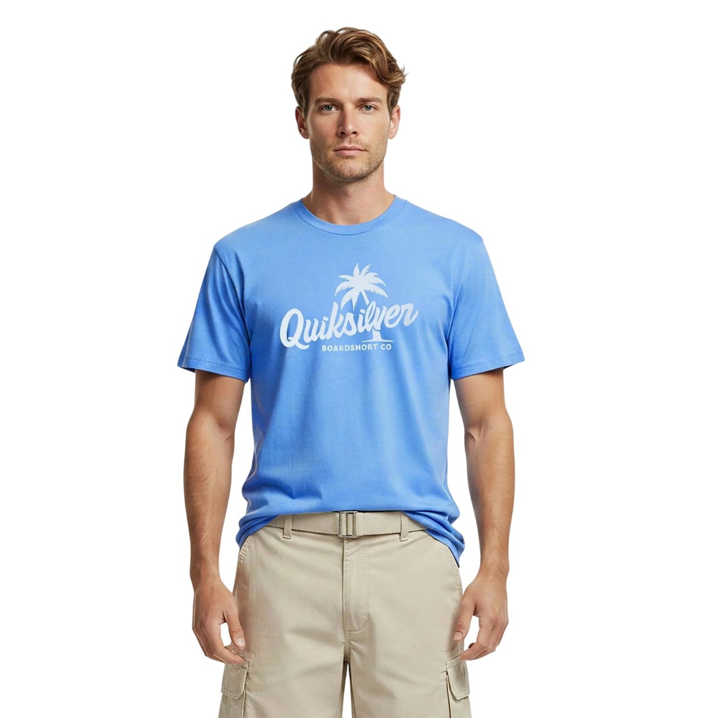 Riviera Blue - Side - Quiksilver Mens Graphic Print T-Shirt