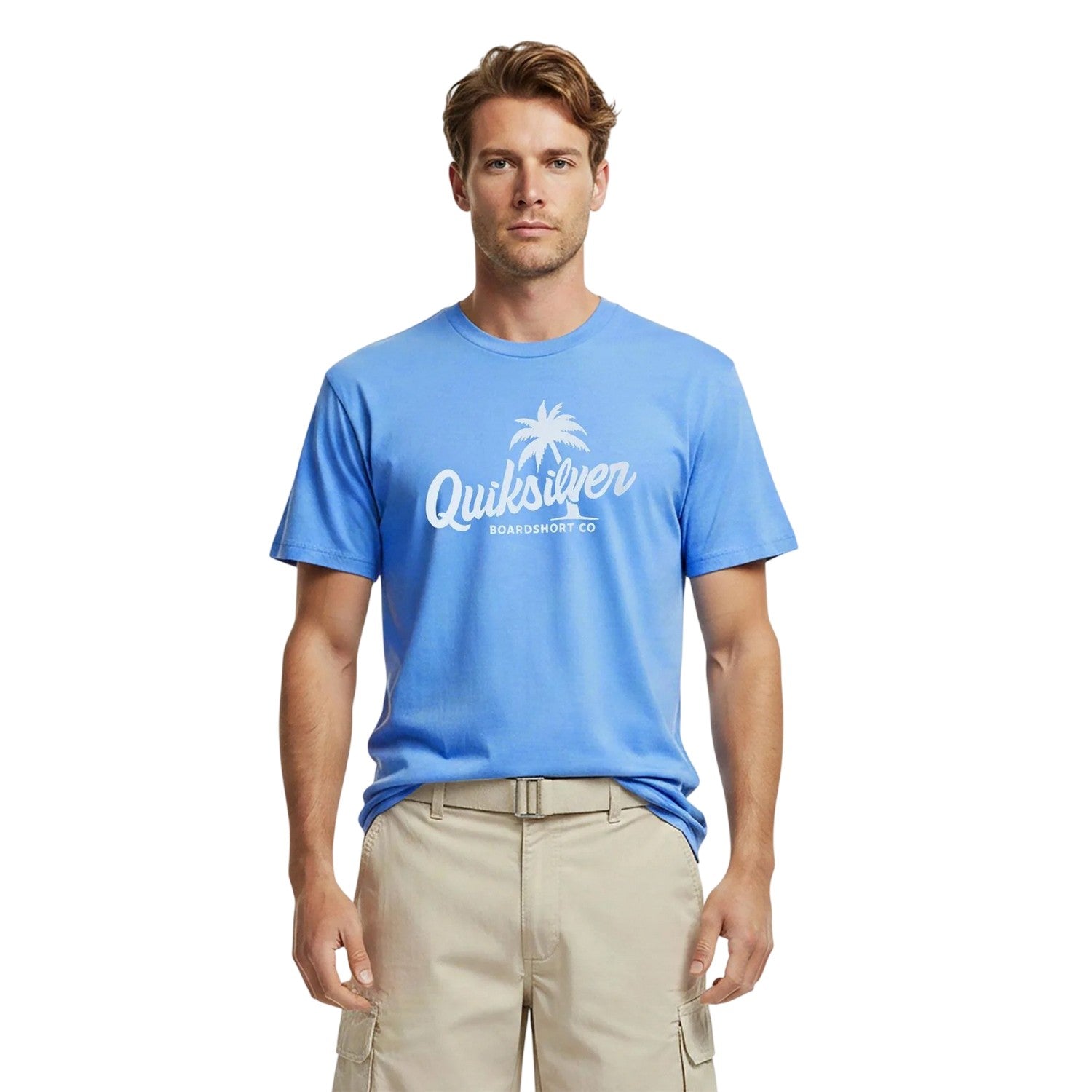 Riviera Blue - Side - Quiksilver Mens Graphic Print T-Shirt