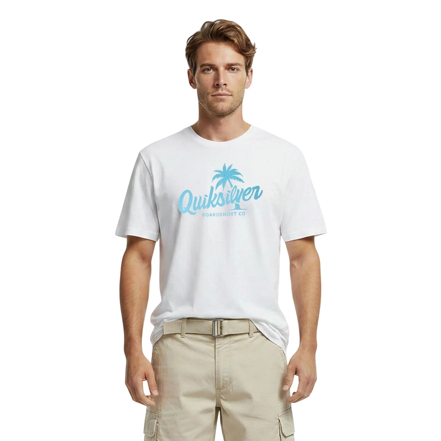 White - Side - Quiksilver Mens Graphic Print T-Shirt