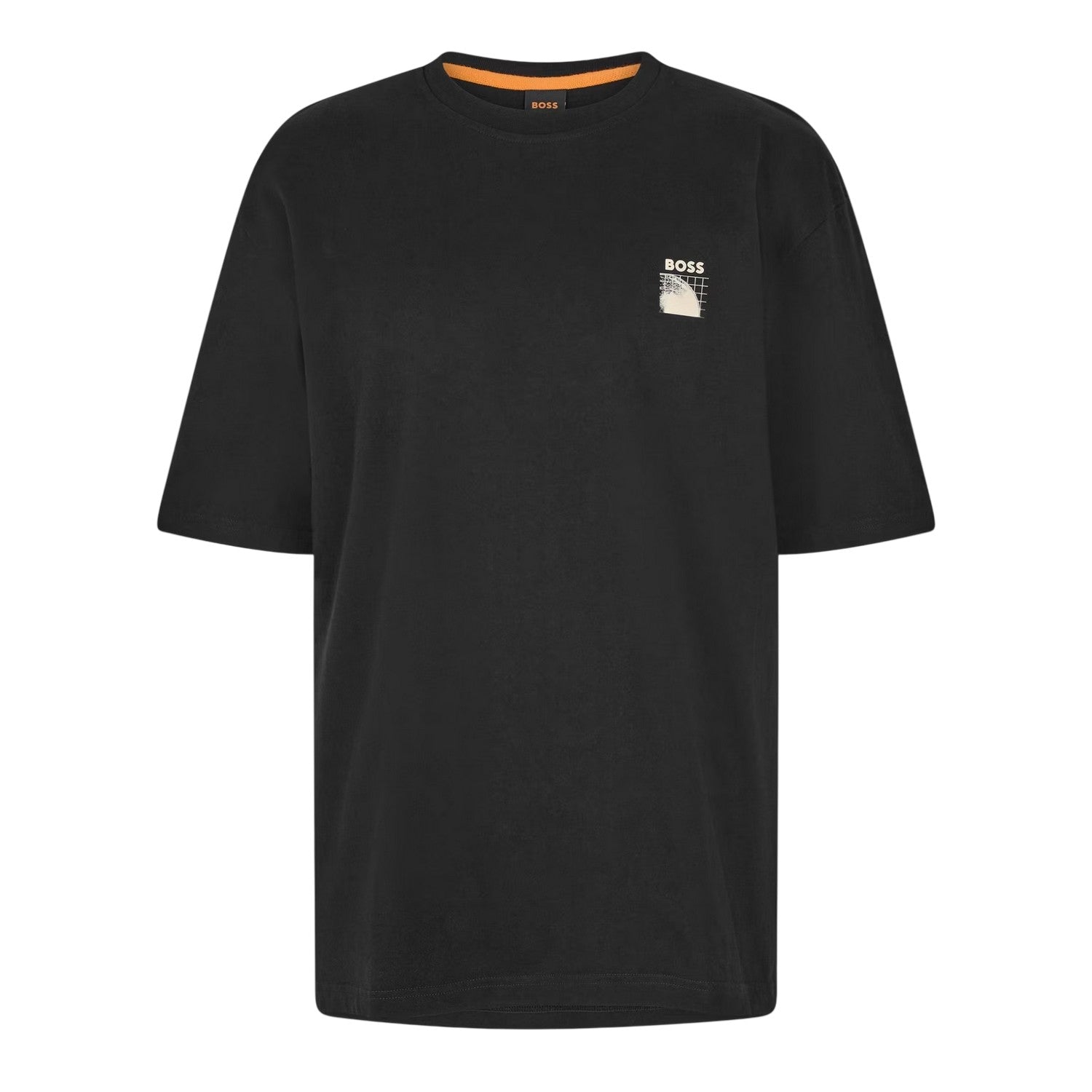 Black - Front - Boss Mens Radar Regular T-Shirt