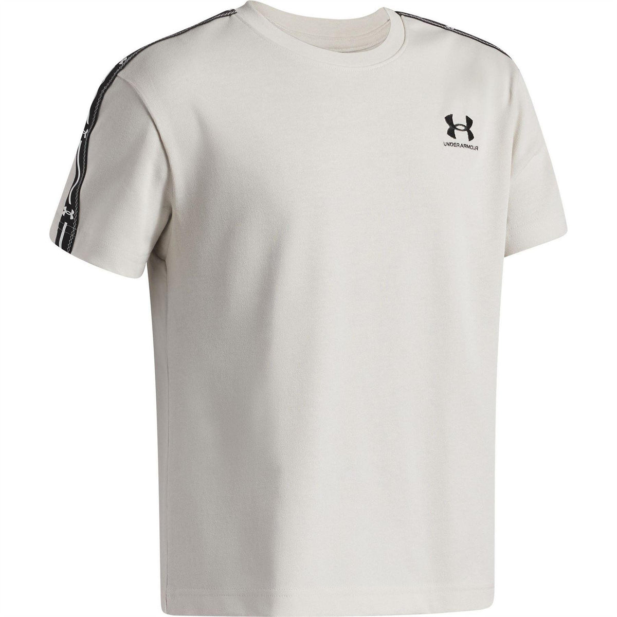 White-Black - Side - Under Armour Childrens-Kids Icon T-Shirt