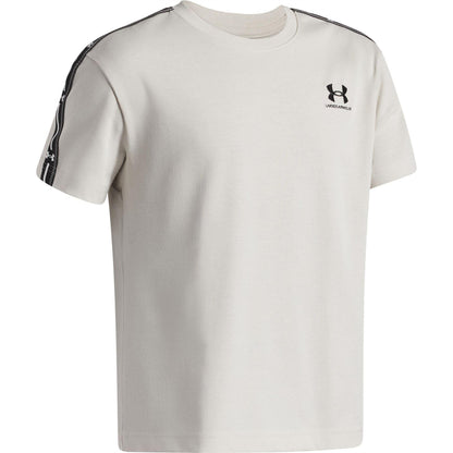 White-Black - Side - Under Armour Childrens-Kids Icon T-Shirt