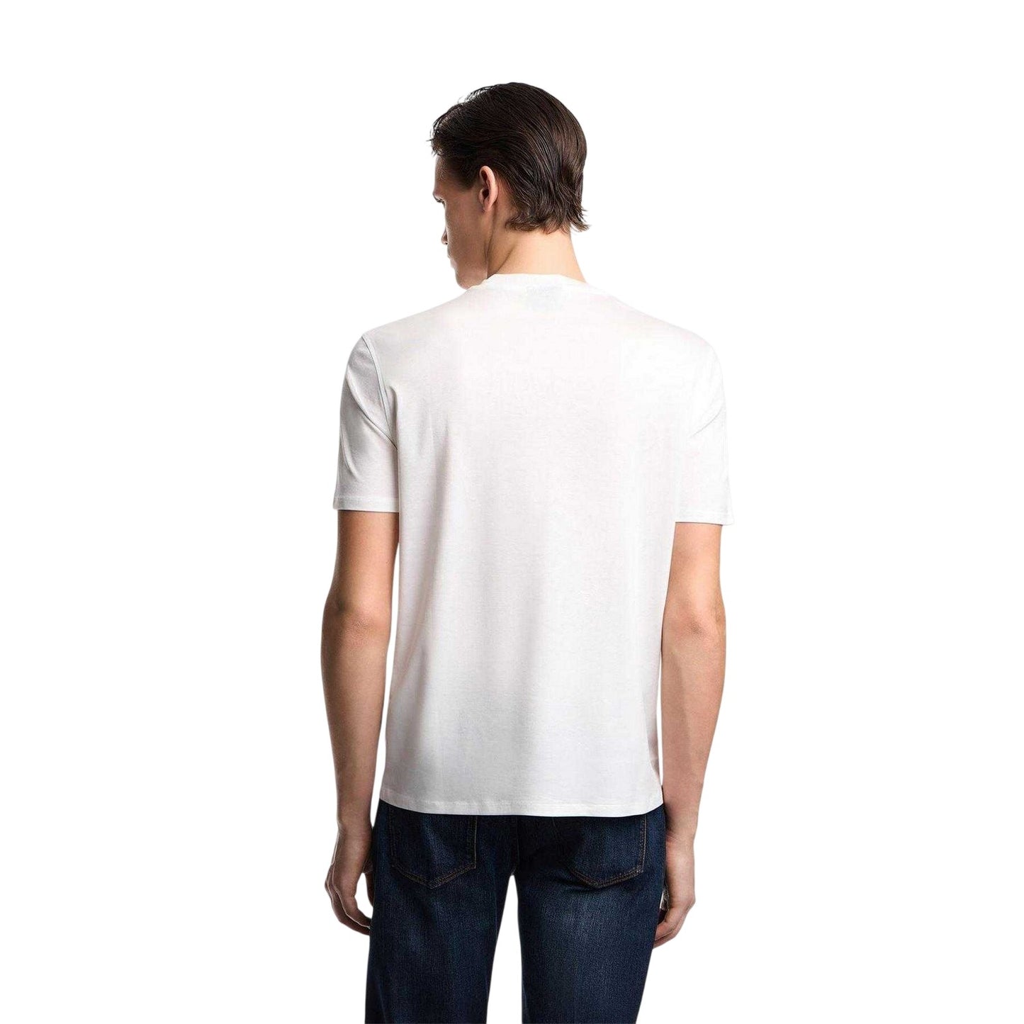 White - Back - Emporio Armani EA7 Mens Regular T-Shirt