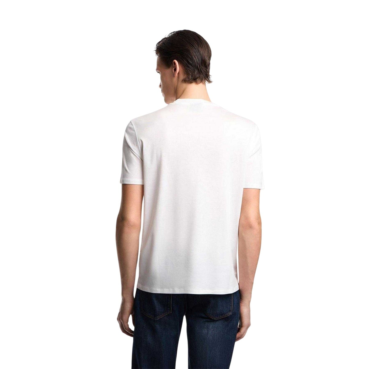 White - Back - Emporio Armani EA7 Mens Regular T-Shirt