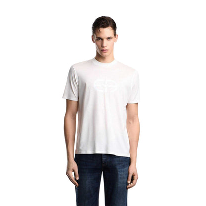 White - Side - Emporio Armani EA7 Mens Regular T-Shirt