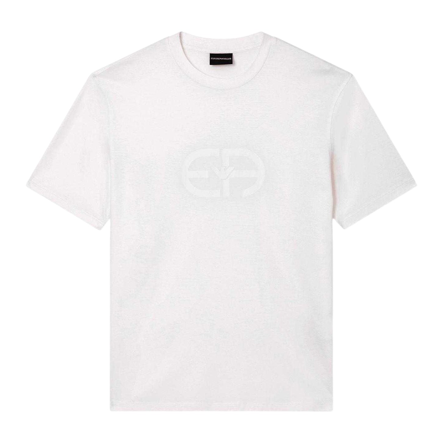 White - Front - Emporio Armani EA7 Mens Regular T-Shirt