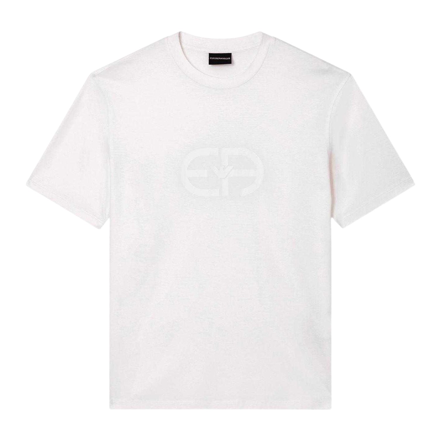 White - Front - Emporio Armani EA7 Mens Regular T-Shirt