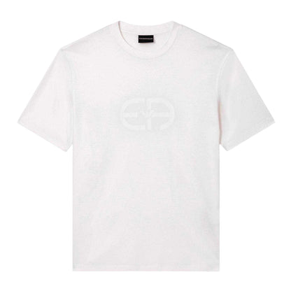 White - Front - Emporio Armani EA7 Mens Regular T-Shirt