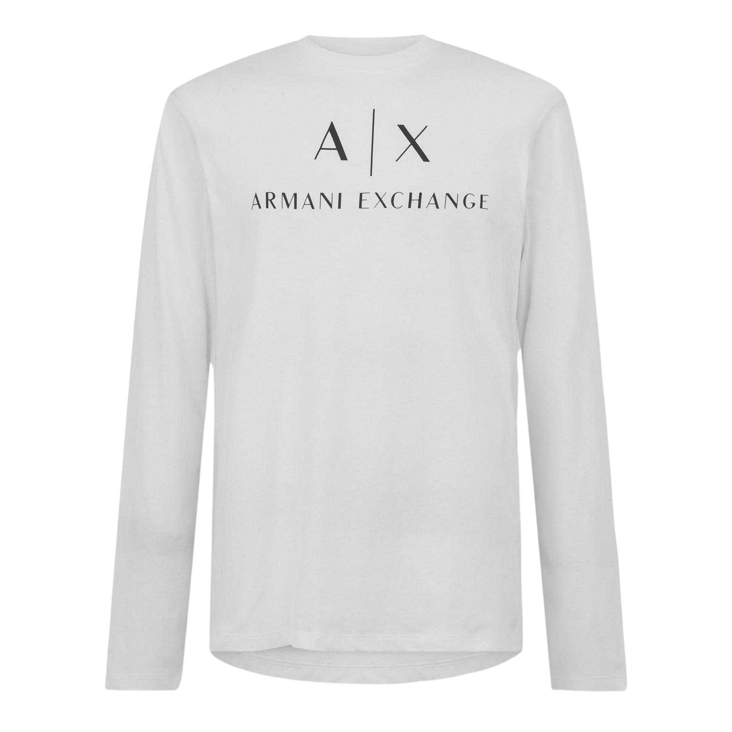 White - Front - Armani Exchange Mens Logo T-Shirt
