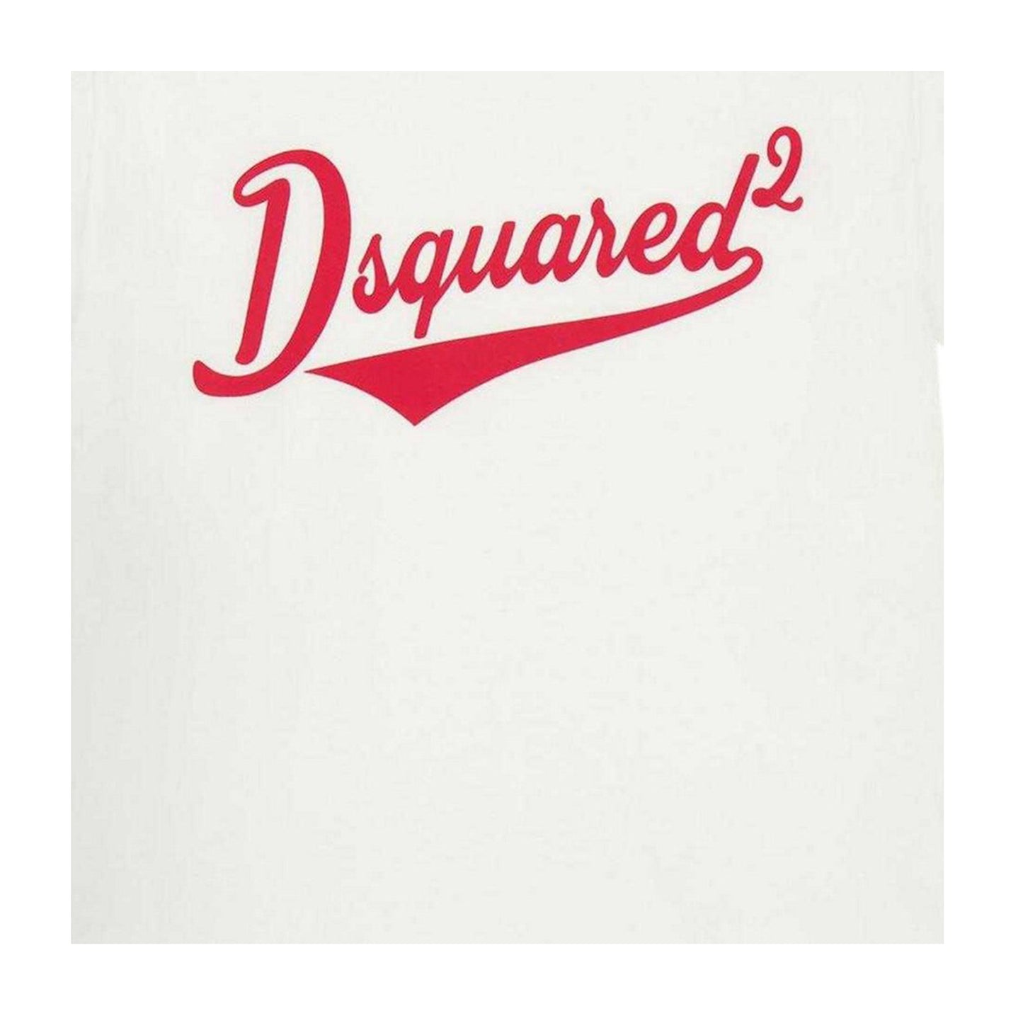 White - Side - DSquared2 Childrens-Kids Dsquared Logo Cotton Regular Short-Sleeved T-Shirt