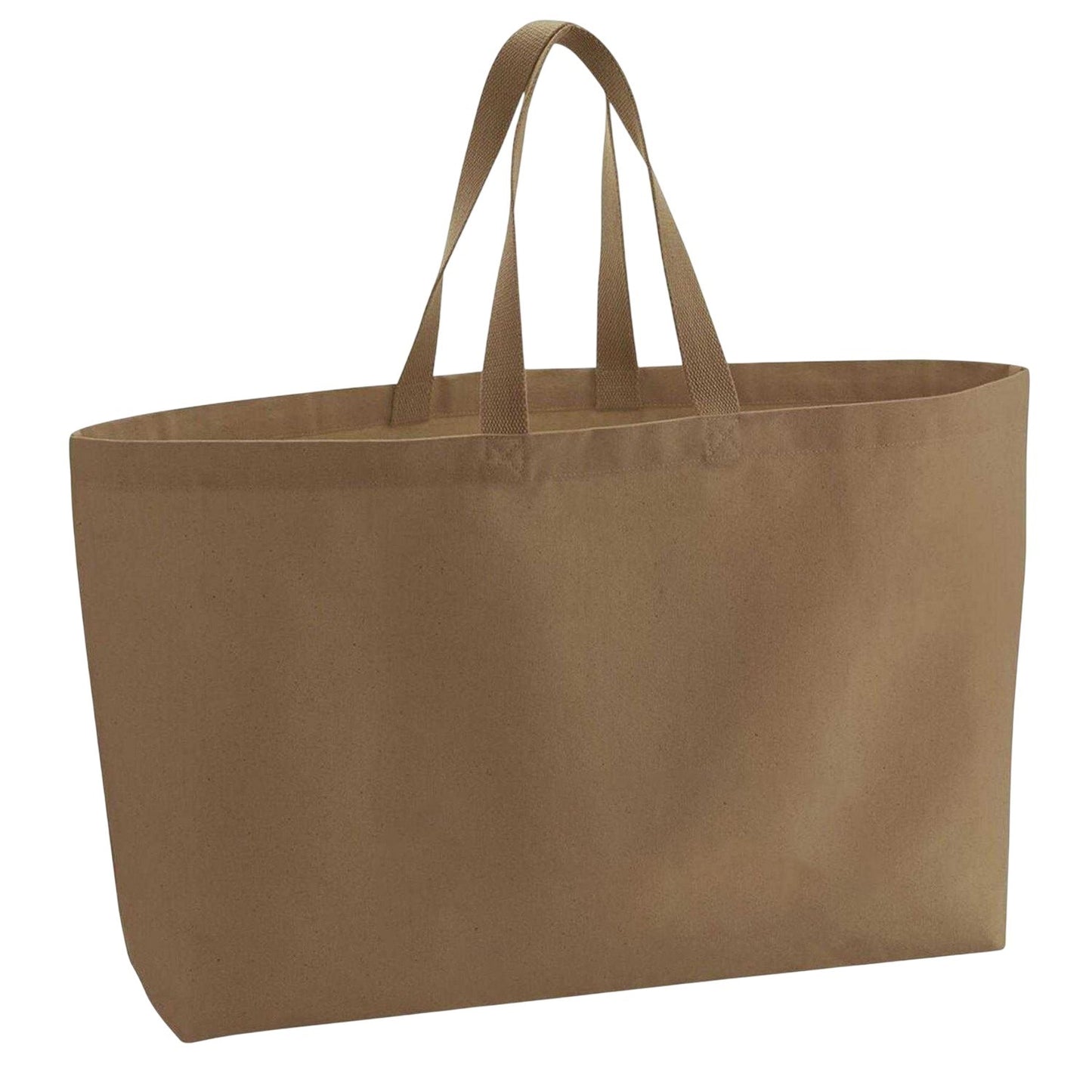 Caramel - Back - Westford Mill Hannah Cotton Canvas Tote Bag
