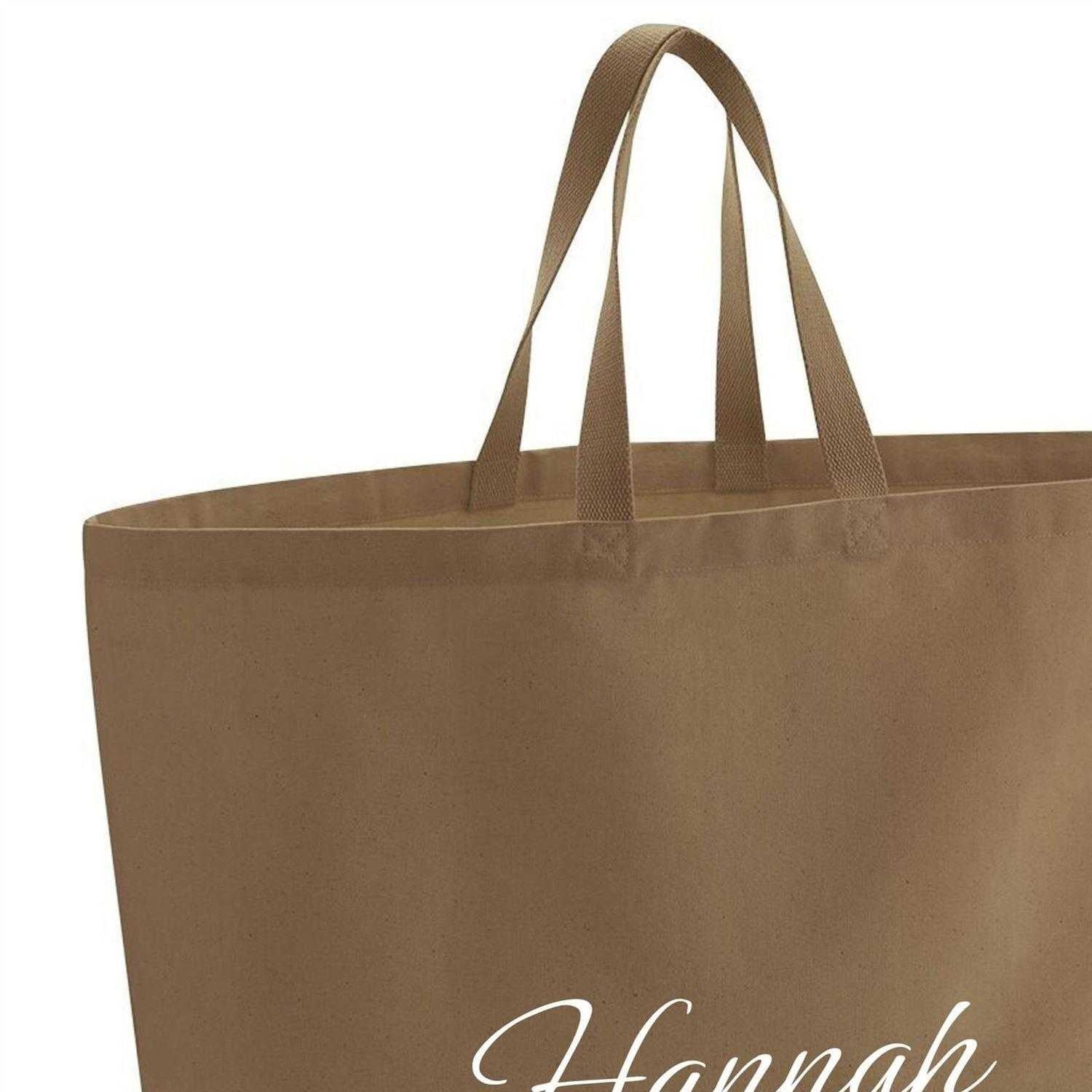 Caramel - Side - Westford Mill Hannah Cotton Canvas Tote Bag